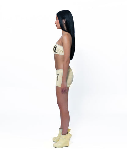 STUCK IN BX Light Beige Short