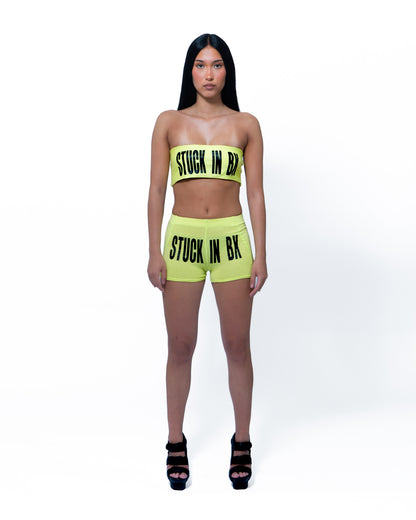 STUCK IN BX Fluo Yellow Short
