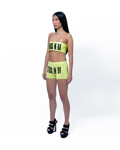 STUCK IN BX Fluo Yellow Short