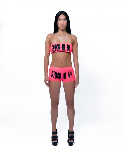 STUCK IN BX  Fluo Pink Short