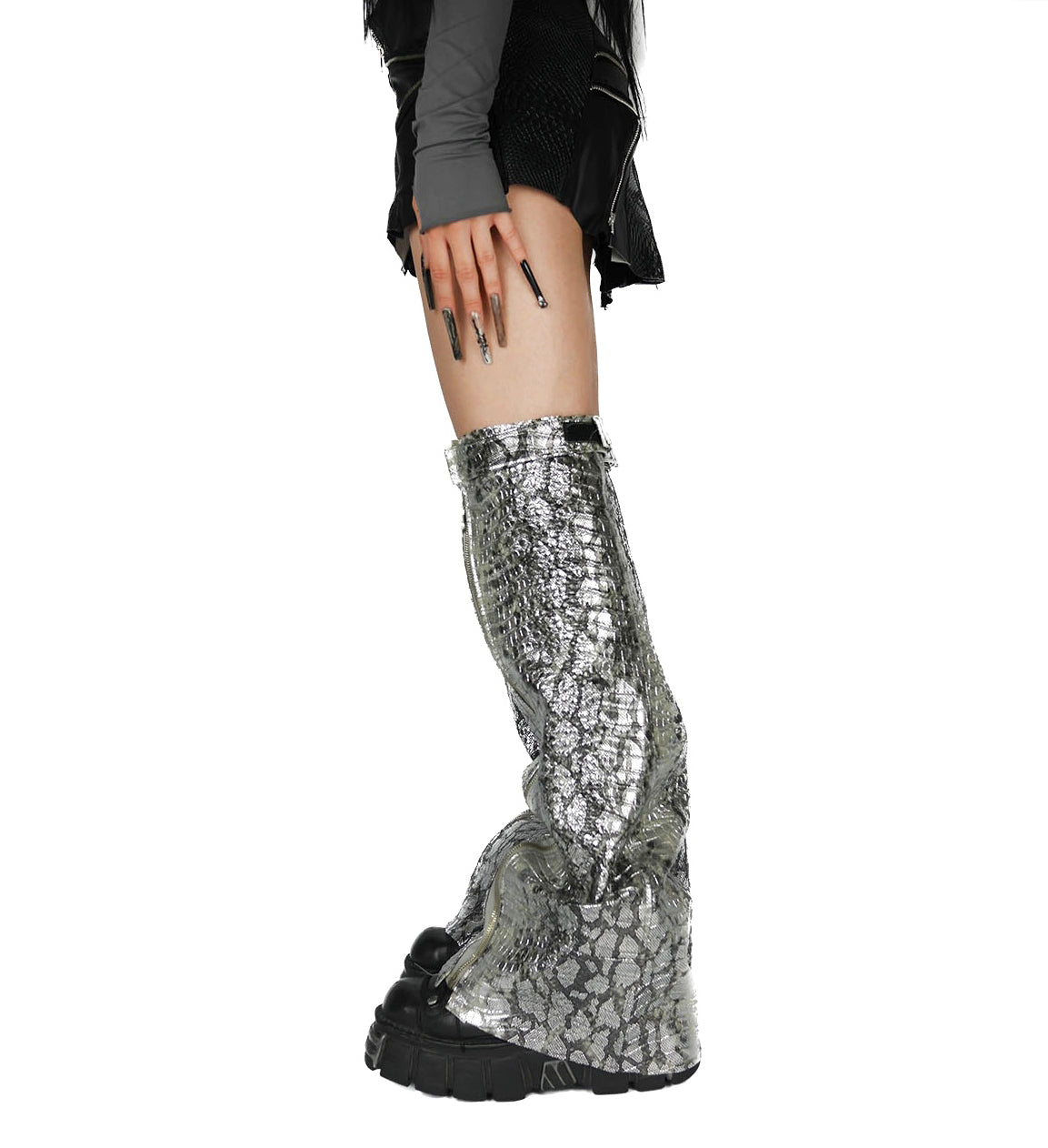 Silver Snake Legwarmers