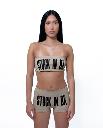 STUCK IN BX Beige Short
