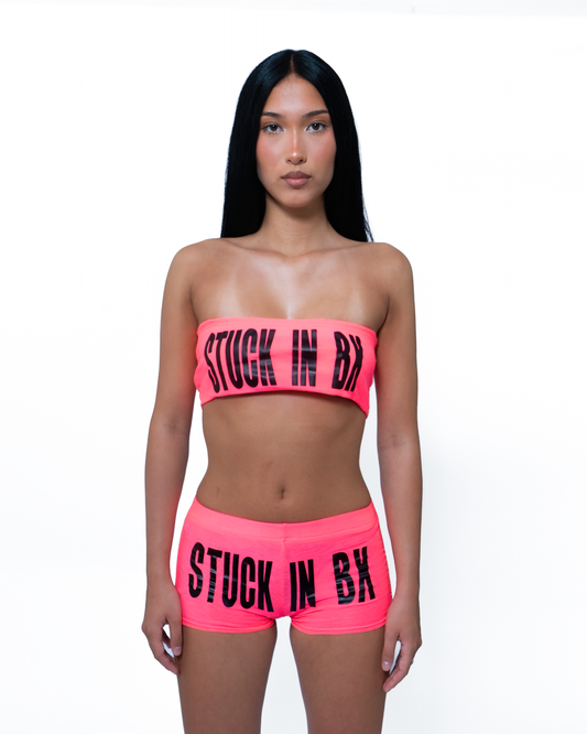 STUCK IN BX  Fluo Pink Short