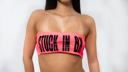 STUCK IN BX Fluo Rose Bandeau