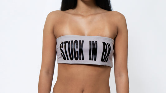STUCK IN BX Gray Bandeau